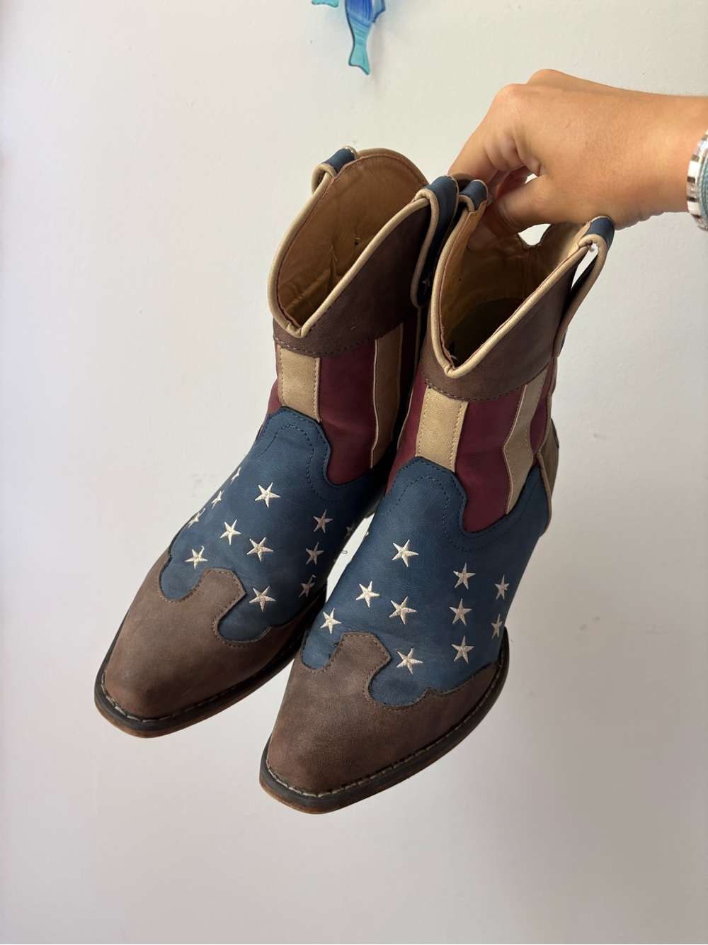 Roper Tan & Black Women's Western Boot Label Detail